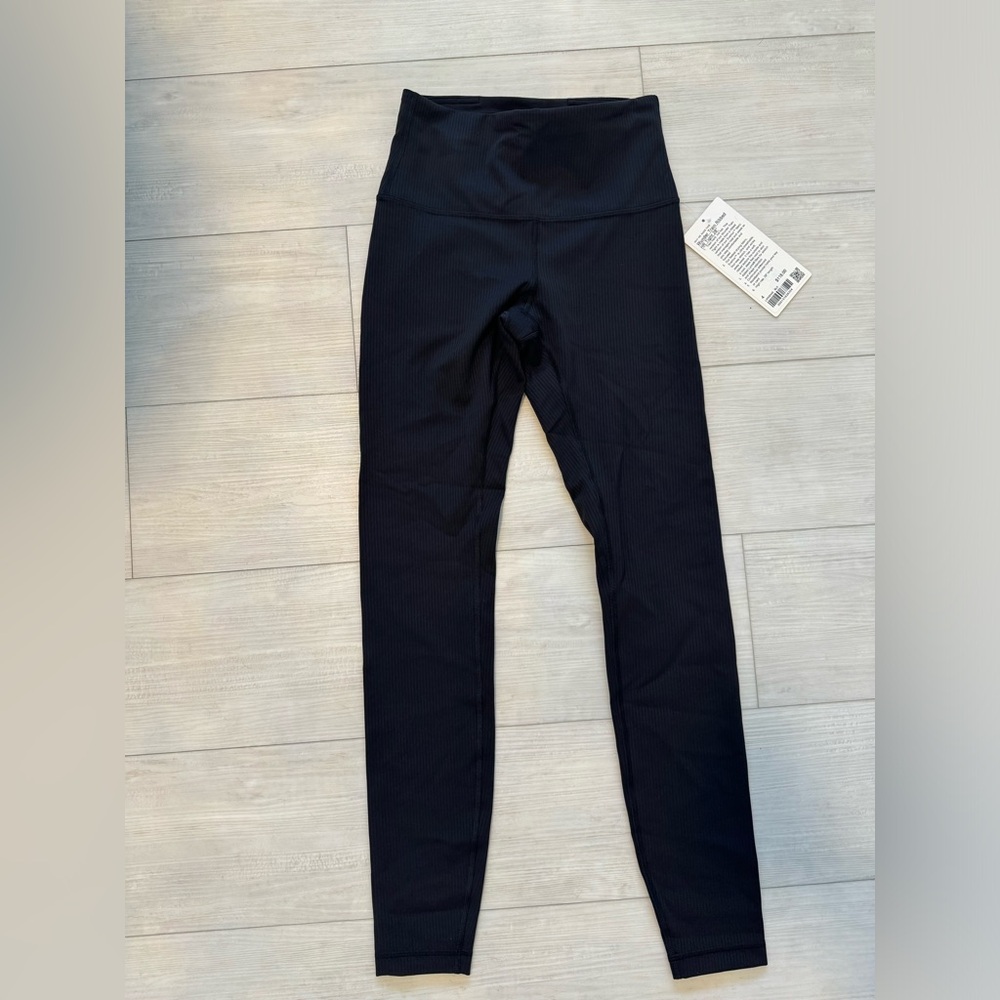 Brand New Lululemon Wunder Train Ribbed High Rise Leggings 28”